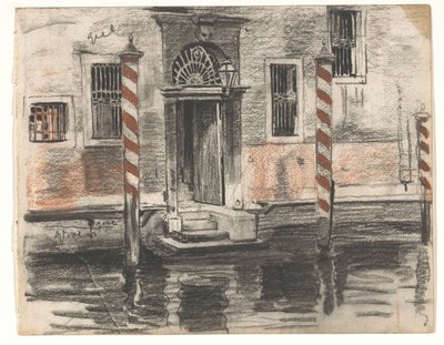 Renkli notlarla Venedik'teki Canale Grande'deki ev by Willem Arnoldus Witsen
