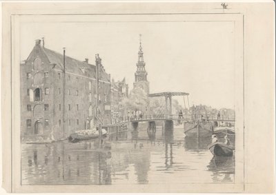 Montelbaanstoren ile şehir manzarası by Willem Arnoldus Witsen