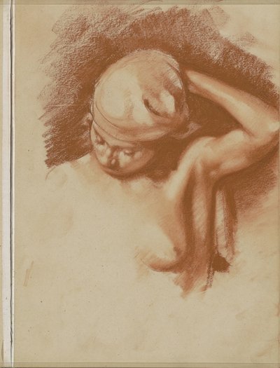 Kaldırılmış sol kol ile çıplak kadın by Willem Arnoldus Witsen