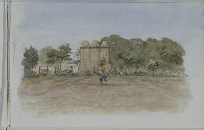 Bir tarım arazisinde güvercin kuleleri by Willem de Famars Testas