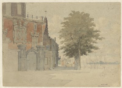 Dordrecht'teki Groothofdspoort by Willem de Haas Hemken