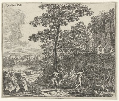 Pan ve Syrinx ile Manzara by Willem de Heusch