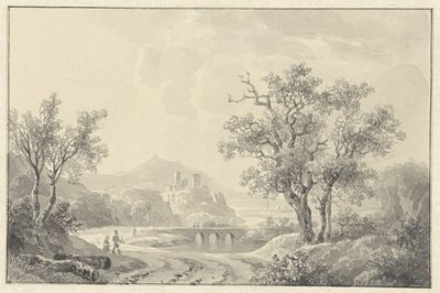 Yakınlarda bir harabe ile manzara by Willem de Klerk