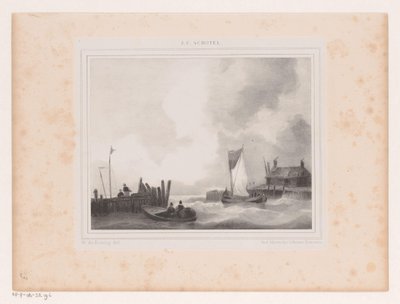 Tekneler ile liman by Willem de Koning