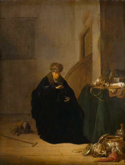 Altın Kantar, c.1635-1640 (panelde yağ) by Willem de Poorter