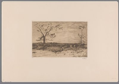 Çıplak ağaçlar ve oduncuların olduğu manzara Koruluk yükleniyor (orijinal başlık) by Willem de Zwart (signed by artist)