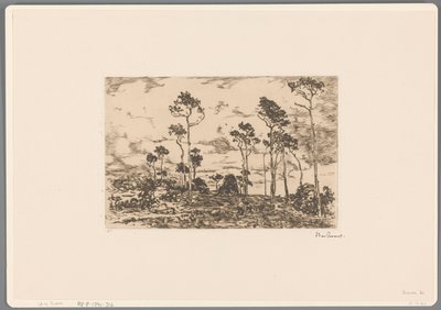 Çıplak ağaçlar ve oduncuların olduğu manzara Koruluk yükleniyor (orijinal başlık) by Willem de Zwart (signed by artist)