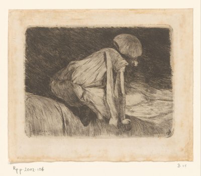 Girl Reading (arkadan bakıldığında) (orijinal başlık) by Willem de Zwart