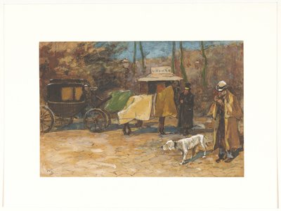 Bir parkta bekleyen araba by Willem de Zwart