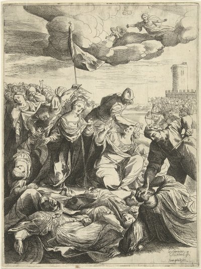 Aziz Ursula, Hunlar tarafından kuşatıldı by Willem van Haecht (II)