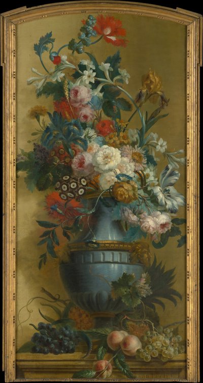 Mavi Vazoda Çiçekler, 18. yüzyıl. by Willem van Leen
