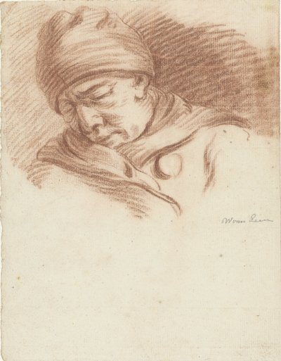Şapkalı uyuyan adam (otoportre?) by Willem van Leen