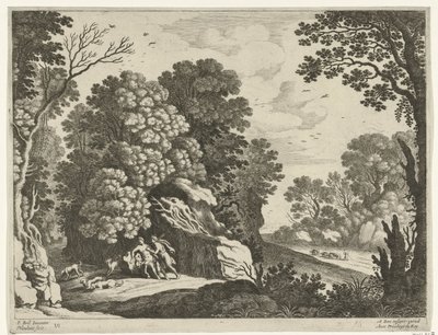Cephalus ve Procris İtalyan manzaraları (dizi başlığı) by Willem van Nieulandt (II)