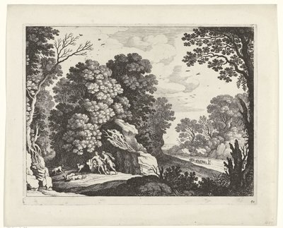 Cephalus ve Procris İtalyan manzaraları (dizi başlığı) by Willem van Nieulandt (II)