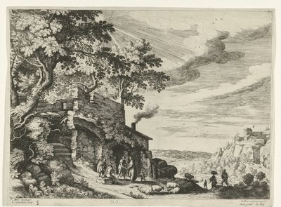 Çobanlar harap durumda İtalyan manzaraları (dizi başlığı) by Willem van Nieulandt (II)