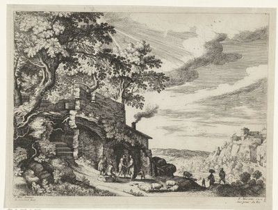 Çobanlar harap durumda İtalyan manzaraları (dizi başlığı) by Willem van Nieulandt (II)