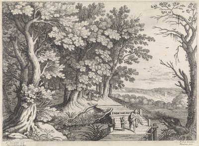 İbrahim ve İshak ile Manzara İtalyan manzaraları (dizi başlığı) by Willem van Nieulandt (II)
