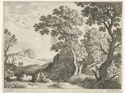 Diana ve Peri ile Manzara İtalyan manzaraları (dizi başlığı) by Willem van Nieulandt (II)
