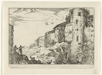 Roma kalıntıları ile manzara Roma kalıntıları (dizi 2) (dizi başlığı) by Willem van Nieulandt (II)