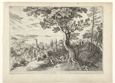 Gezgin soyguncular tarafından saldırıya uğradı İtalyan manzaraları (dizi başlığı) by Willem van Nieulandt (II)