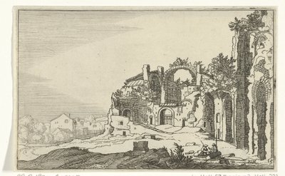 Diocletianus Hamamları Roma kalıntıları ve kıyı manzaraları (dizi 1) (dizi başlığı) by Willem van Nieulandt (II)
