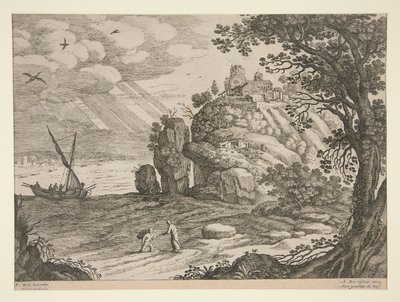 İtalyan manzaraları; 30 tabaktan biri by Willem van Nieulandt II