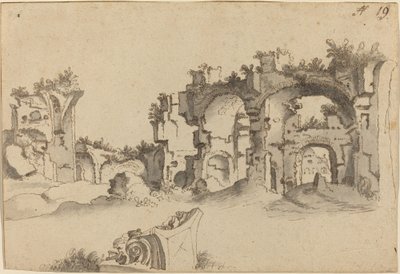 Caracalla Hamamları, Roma by Willem van Nieuwlandt II