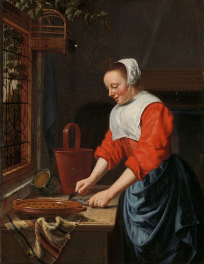 hizmetçi kız by Willem van Odekercken (attributed to)