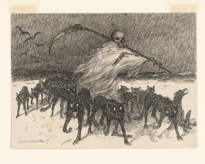Honger (nesne üzerindeki orijinal başlık) by Willem van Schaik (signed by artist)