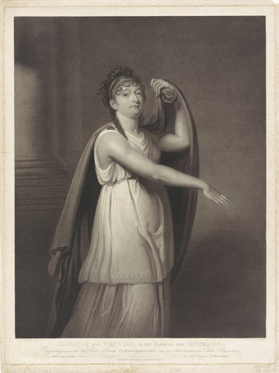 Johanna Cornelia Ziesenis-Wattier Ziesenis b. Wattier, Epicharis'in Karakterinde (nesnedeki başlık) by Willem van Senus