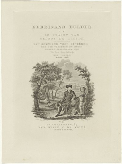 Oturan Gezgin ve Manzaradaki Bir Çocuk Başlık sayfası: JG Tobler, Ferdinand Dulder, 1838 by Willem van Senus