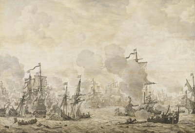 Hollandalı ve İsveçli Filolar Arasındaki Savaştan Bölüm, 8 Kasım 1658 by Willem van de Velde (I)