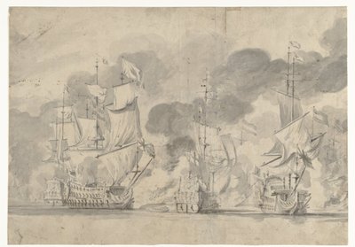 Lowestoft Savaşı 13 Haziran 1665 by Willem van de Velde (I)