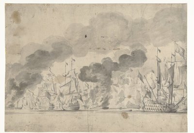 Lowestoft Savaşı 13 Haziran 1665 by Willem van de Velde (I)