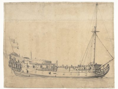 Sadık George, Haziran 1666'da Dört Gün Savaşı'ndan sonra büyüdü. by Willem van de Velde (II)