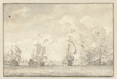 Deniz savaşı by Willem van de Velde (II)