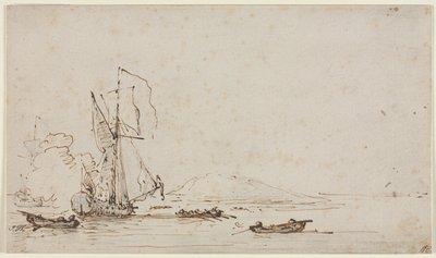 Yat Karşılama Selamı, c. 1700. by Willem van de Velde