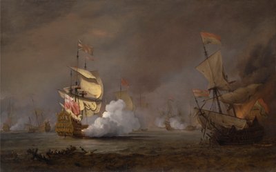 İngiliz-Hollanda Savaşlarının Deniz Savaşı by Willem van de Velde the Younger