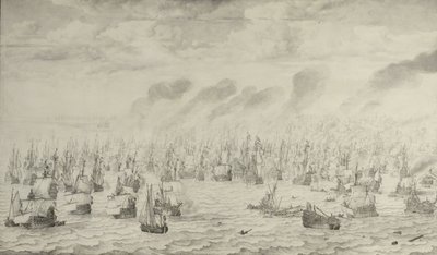 Terheide Savaşı by Willem van de the Elder Velde