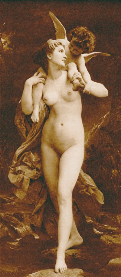 Gençlik ve Aşk (fotogravür) by William Adolphe (after) Bouguereau