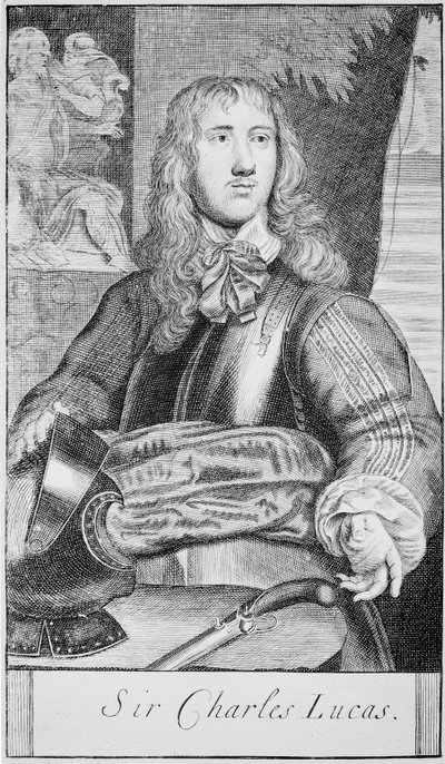Sir Charles Lucas, c.1645 (gravür) by William (after) Dobson