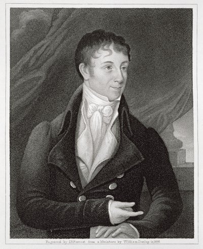 Igishushanyo cya Charles Brockden Brown (1771-1810), cyanditswe na John B. Forrest (1814-70) (gushushanya) by William (after) Dunlap