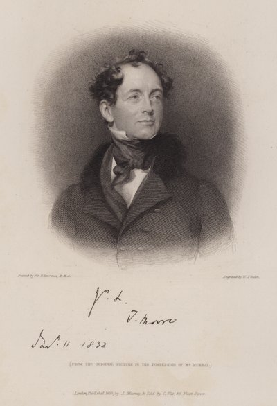 Thomas Moore, İrlandalı şair ve Lord Byron