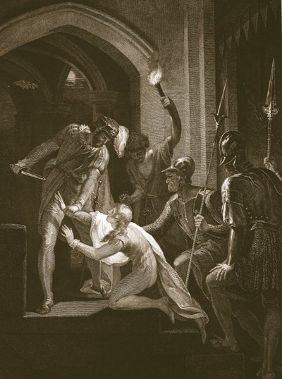 Arthur'un Ölümü, J. Fittler tarafından kazınmış, David Hume'un 'İngiltere Tarihi'nden bir örnek, pub. R. Bowyer, Londra by William (after) Hamilton