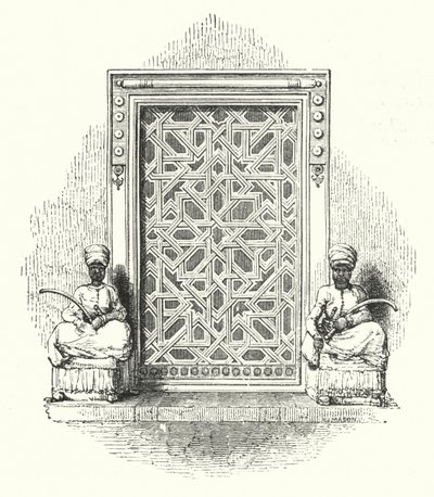 Ala-ed-Deen'in Kapısındaki iki hadım (gravür) by William (after) Harvey