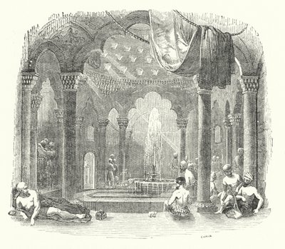 Türk hamamı (gravür) by William (after) Harvey