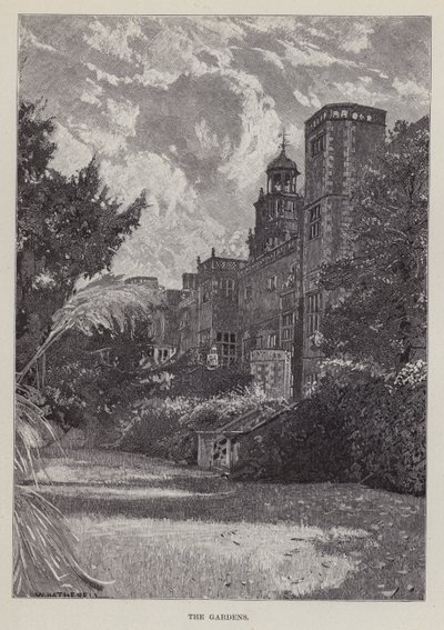 Hatfield Evi, Bahçeler (taş) by William (after) Hatherell