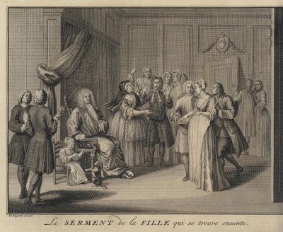 Mezar Vatandaşına Çocuk Yemin Eden Kadın (gravür) by William (after) Hogarth