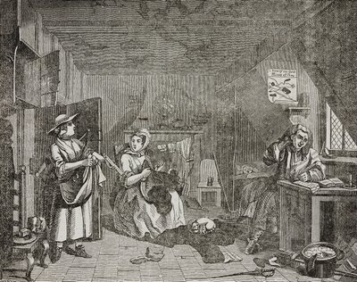 Etkilenen şair, William Hogarth'ın tablosundan sonra by William (after) Hogarth