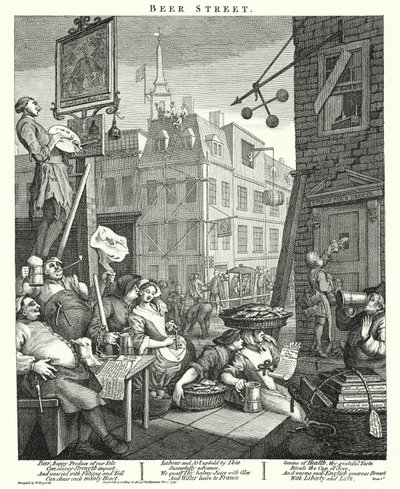 Bira Sokağı (gravür) by William (after) Hogarth